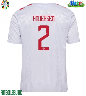 Danmark Joachim Andersen #2 Bortatröja EM 2024 Kortärmad